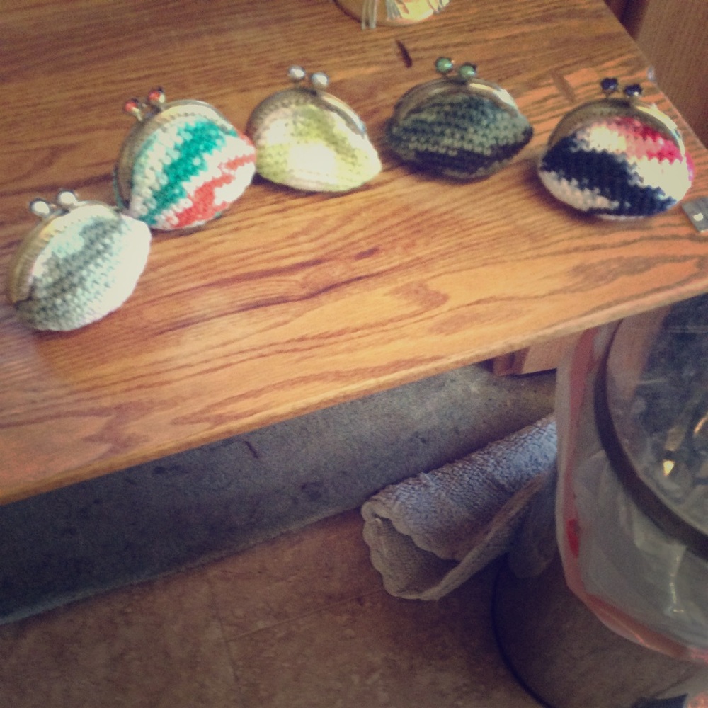 Crocheted change purses.  Beautiful gift